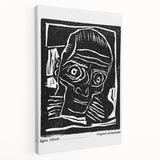 Vintage Expressionist Wall Art - Egon Schiele's Bold Woodcut Print