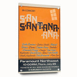 Santana 1970s Concert Poster - Paramount Northwest