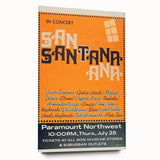 Santana 1970s Concert Poster - Paramount Northwest