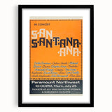 Santana 1970s Concert Poster - Paramount Northwest