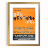 Santana 1970s Concert Poster - Paramount Northwest
