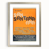 Santana 1970s Concert Poster - Paramount Northwest