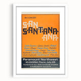 Santana 1970s Concert Poster - Paramount Northwest