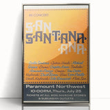 Santana 1970s Concert Poster - Paramount Northwest