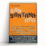 Santana 1970s Concert Poster - Paramount Northwest