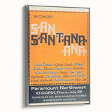 Santana 1970s Concert Poster - Paramount Northwest
