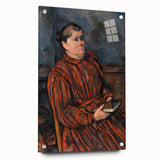 Paul Cézanne Portrait Wall Art - Woman in Red with a Book