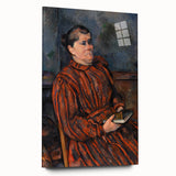 Paul Cézanne Portrait Wall Art - Woman in Red with a Book