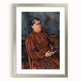 Paul Cézanne Portrait Wall Art - Woman in Red with a Book