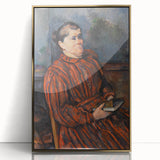 Paul Cézanne Portrait Wall Art - Woman in Red with a Book