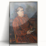 Paul Cézanne Portrait Wall Art - Woman in Red with a Book