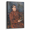 Paul Cézanne Portrait Wall Art - Woman in Red with a Book