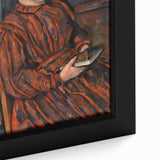 Paul Cézanne Portrait Wall Art - Woman in Red with a Book