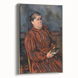 Paul Cézanne Portrait Wall Art - Woman in Red with a Book