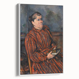 Paul Cézanne Portrait Wall Art - Woman in Red with a Book