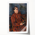 Paul Cézanne Portrait Wall Art - Woman in Red with a Book