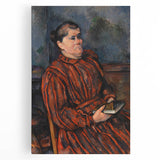 Paul Cézanne Portrait Wall Art - Woman in Red with a Book