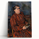 Paul Cézanne Portrait Wall Art - Woman in Red with a Book