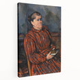 Paul Cézanne Portrait Wall Art - Woman in Red with a Book