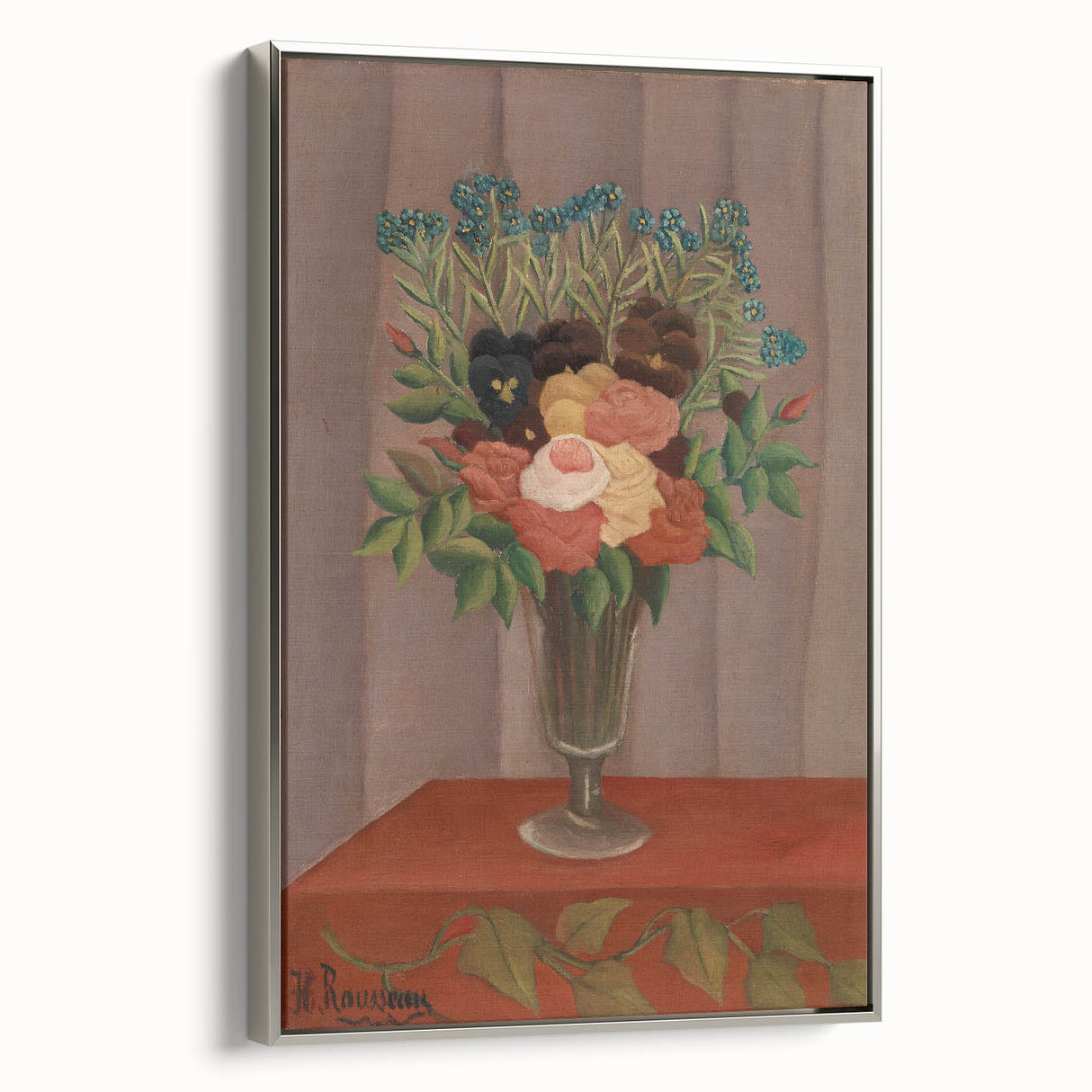 Vintage Floral Wall Art - Henri Rousseau's "Bouquet of Flowers" Print