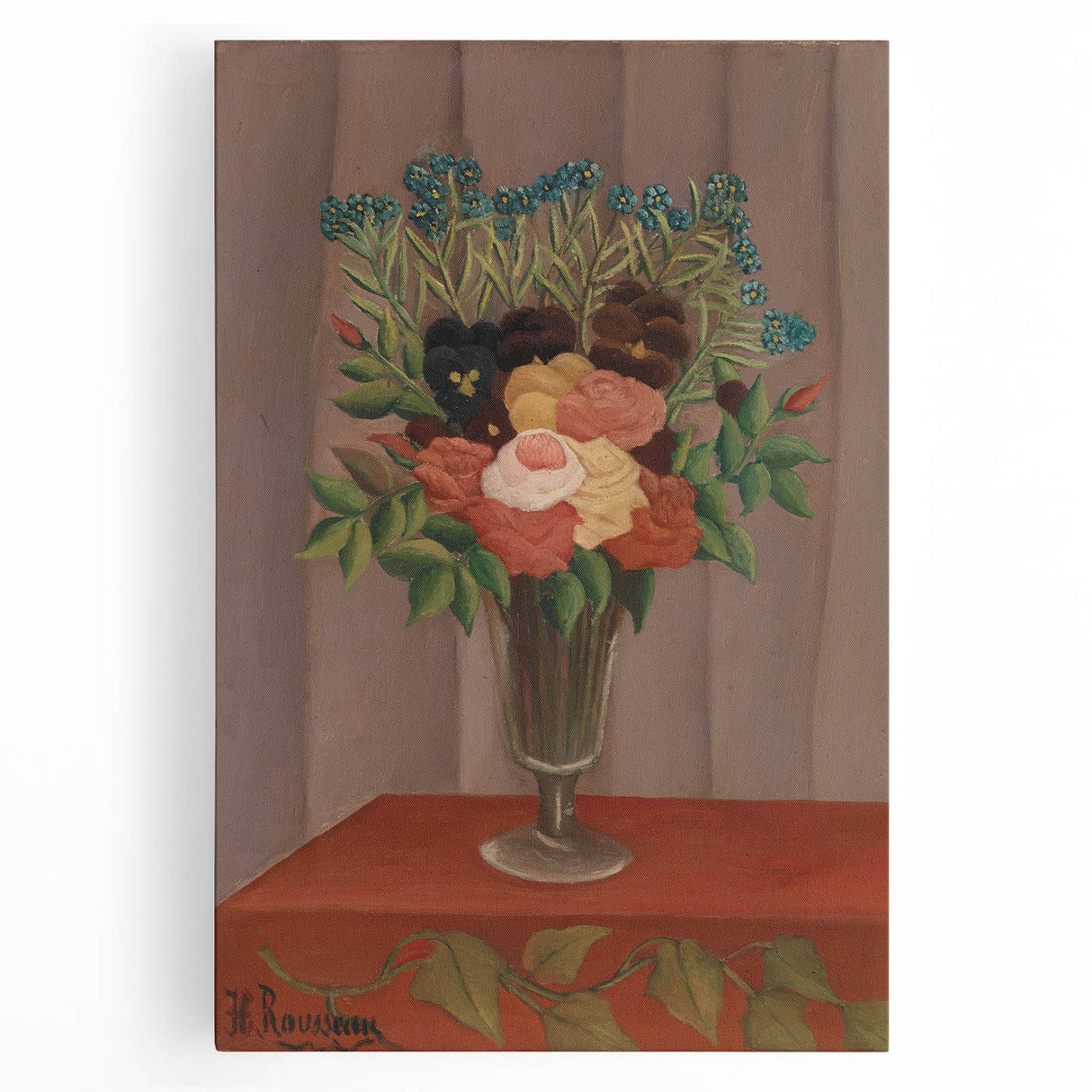 Vintage Floral Wall Art - Henri Rousseau's "Bouquet of Flowers" Print