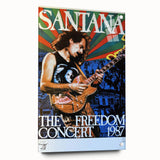Santana Freedom Concert 1987 Poster - Rock & Roll Art