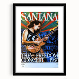 Santana Freedom Concert 1987 Poster - Rock & Roll Art