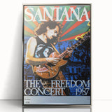 Santana Freedom Concert 1987 Poster - Rock & Roll Art