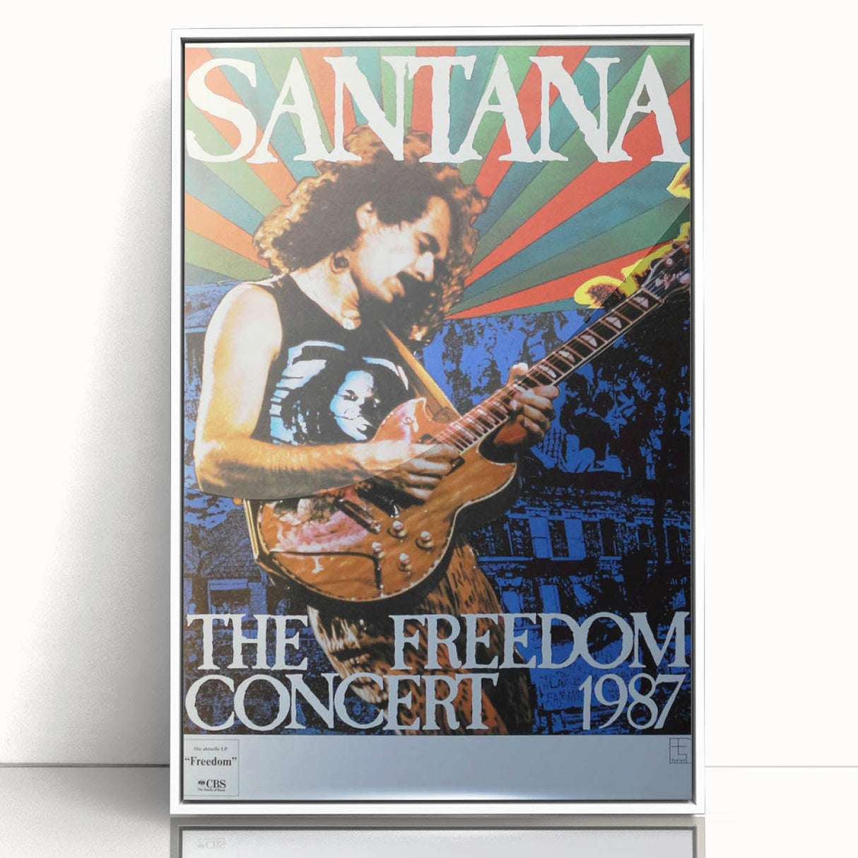 Santana Freedom Concert 1987 Poster - Rock & Roll Art