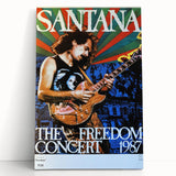 Santana Freedom Concert 1987 Poster - Rock & Roll Art