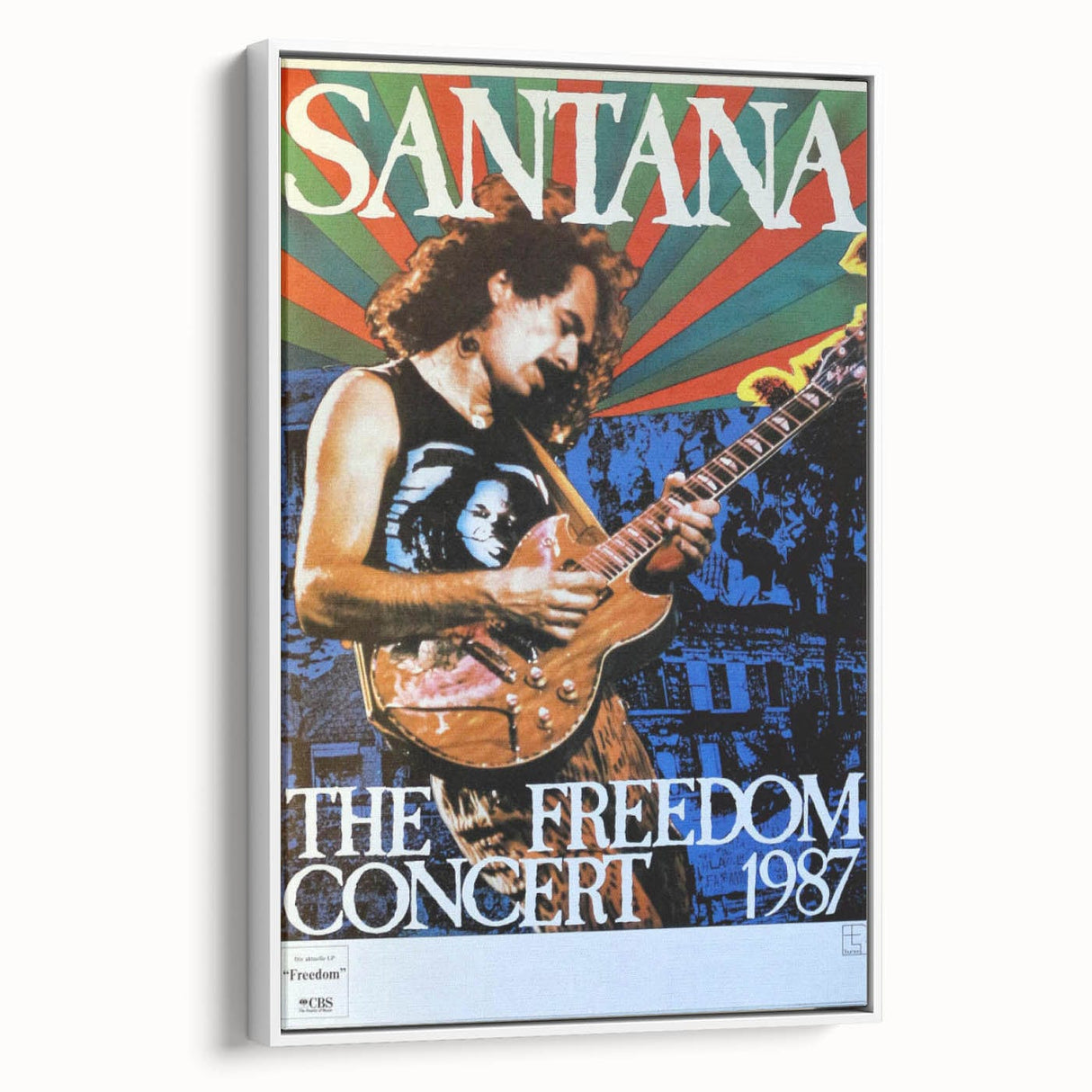 Santana Freedom Concert 1987 Poster - Rock & Roll Art