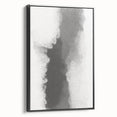 Framed abstract minimalist wall art in black, showcasing a sleek side view that highlights its modern design and elegant finish, ideal for contemporary decor.