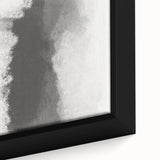 Close-up of abstract minimalist wall art featuring bold geometric shapes in soft pastel colors, elegantly framed and ready to enhance modern decor.