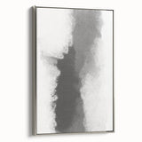 Framed abstract minimalist wall art featuring a silver color palette, showcasing elegant geometric patterns. Perfect for modern home decor, enhancing any space with sophistication.
