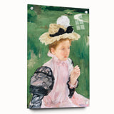 Mary Cassatt Portrait Wall Art - Young Girl in a Garden Scene
