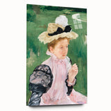 Mary Cassatt Portrait Wall Art - Young Girl in a Garden Scene