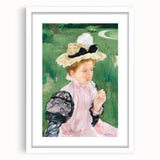Mary Cassatt Portrait Wall Art - Young Girl in a Garden Scene