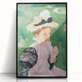 Mary Cassatt Portrait Wall Art - Young Girl in a Garden Scene