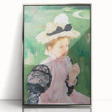 Mary Cassatt Portrait Wall Art - Young Girl in a Garden Scene