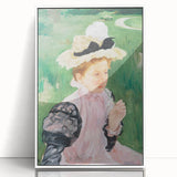 Mary Cassatt Portrait Wall Art - Young Girl in a Garden Scene