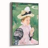 Mary Cassatt Portrait Wall Art - Young Girl in a Garden Scene