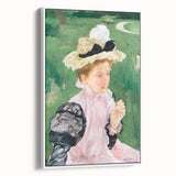 Mary Cassatt Portrait Wall Art - Young Girl in a Garden Scene
