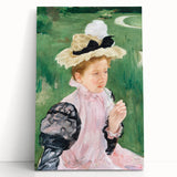 Mary Cassatt Portrait Wall Art - Young Girl in a Garden Scene