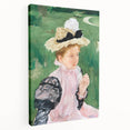 Mary Cassatt Portrait Wall Art - Young Girl in a Garden Scene