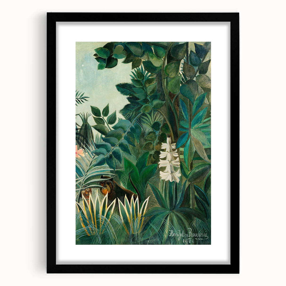 Tropical Jungle Wall Art - Henri Rousseau's "Equatorial Jungle" Print