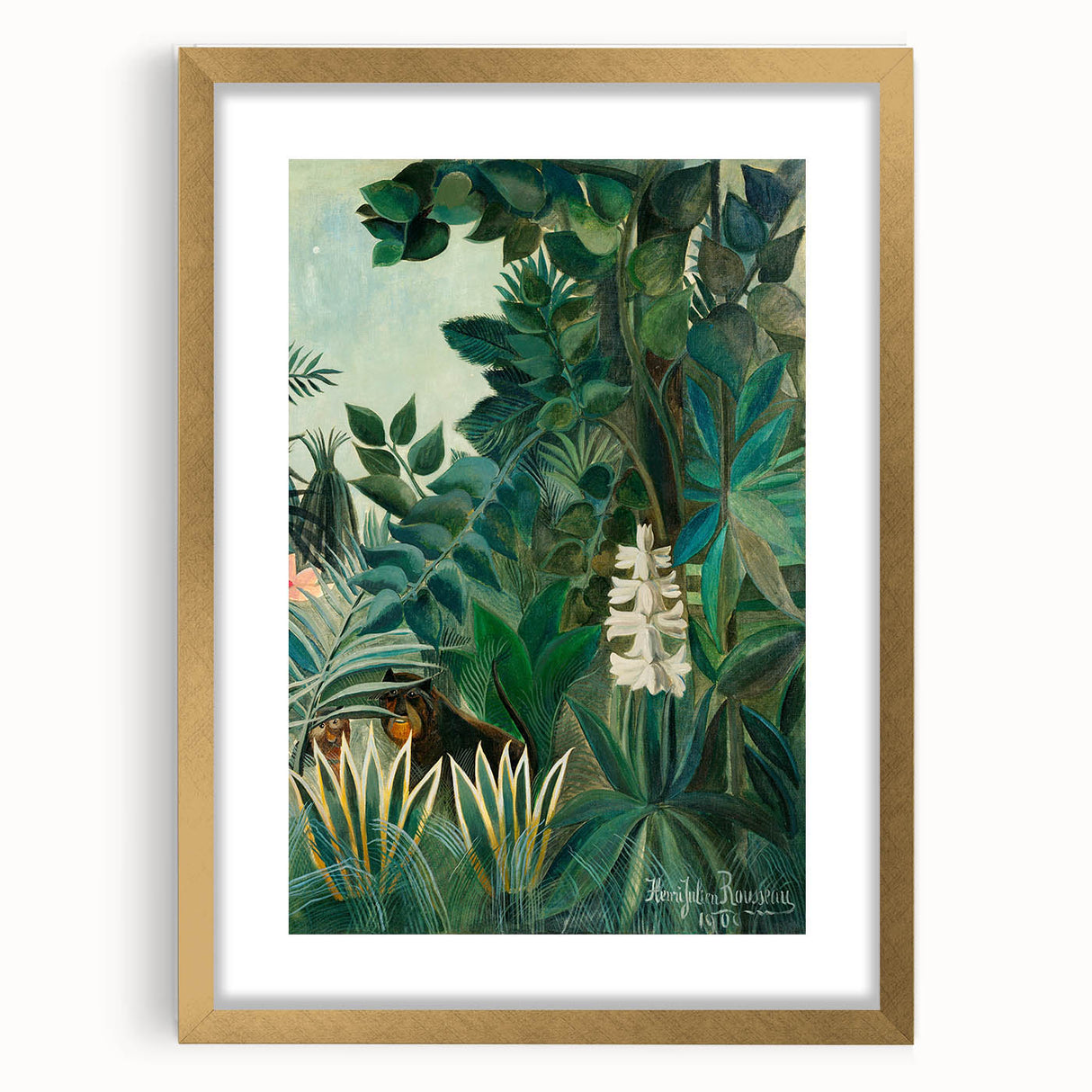 Tropical Jungle Wall Art - Henri Rousseau's "Equatorial Jungle" Print
