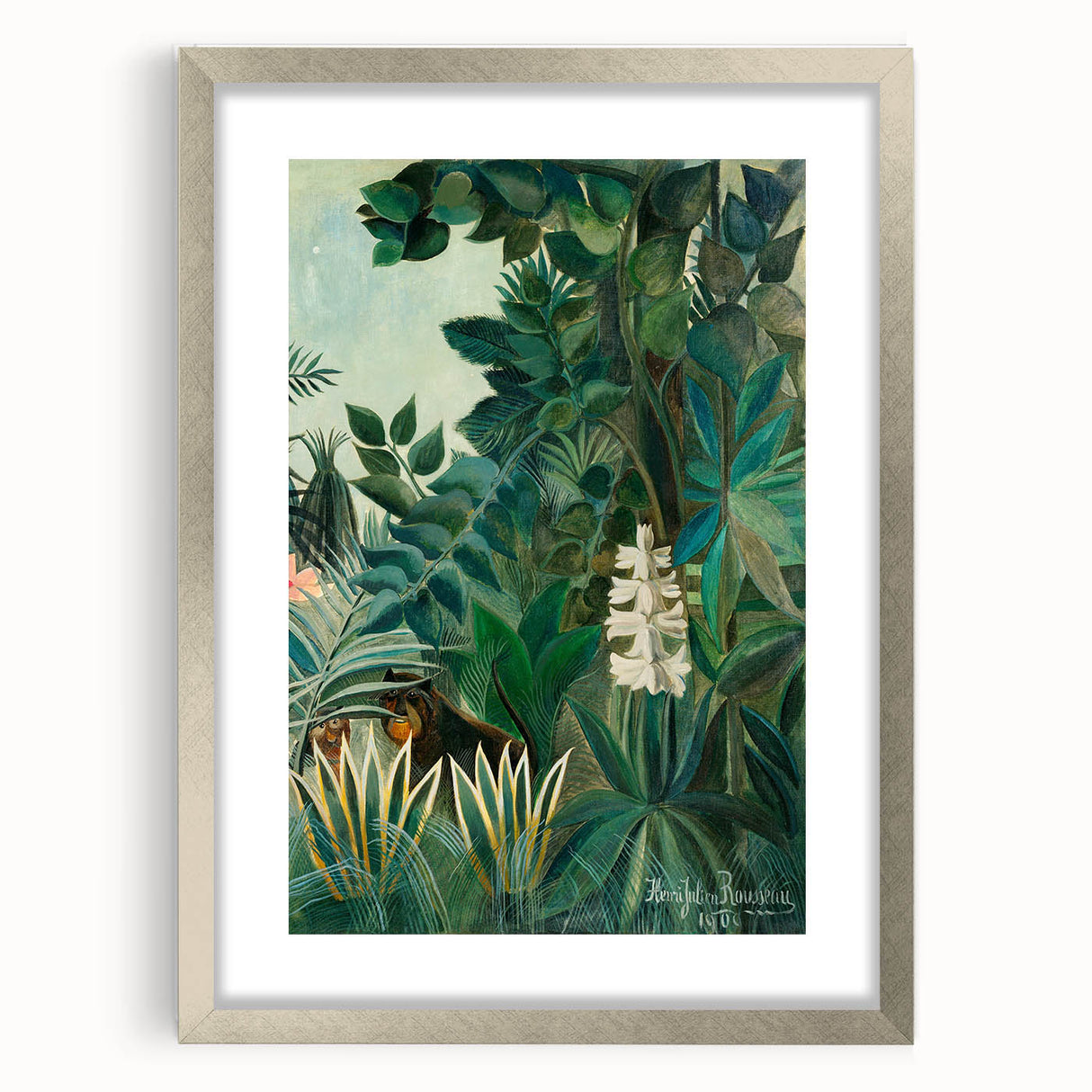 Tropical Jungle Wall Art - Henri Rousseau's "Equatorial Jungle" Print