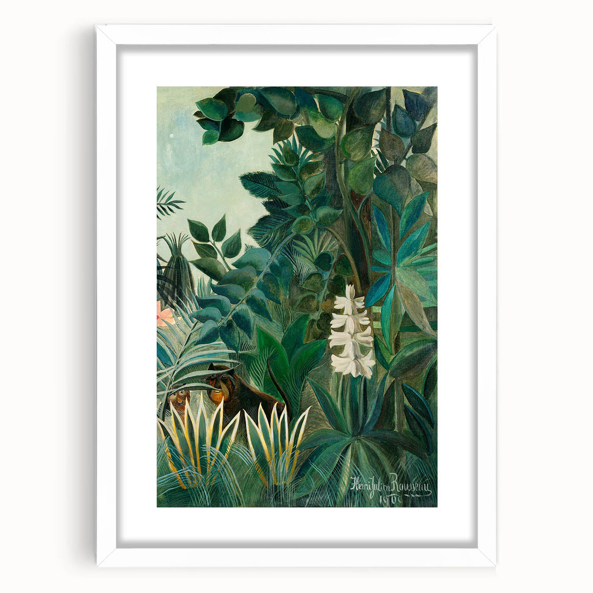 Tropical Jungle Wall Art - Henri Rousseau's "Equatorial Jungle" Print