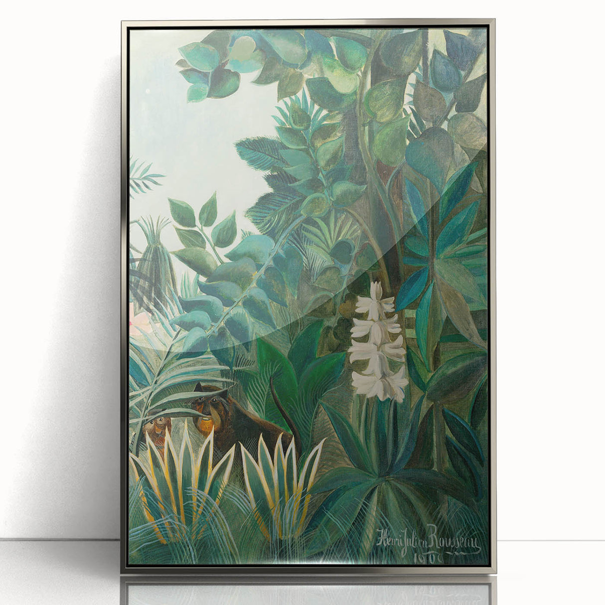 Tropical Jungle Wall Art - Henri Rousseau's "Equatorial Jungle" Print