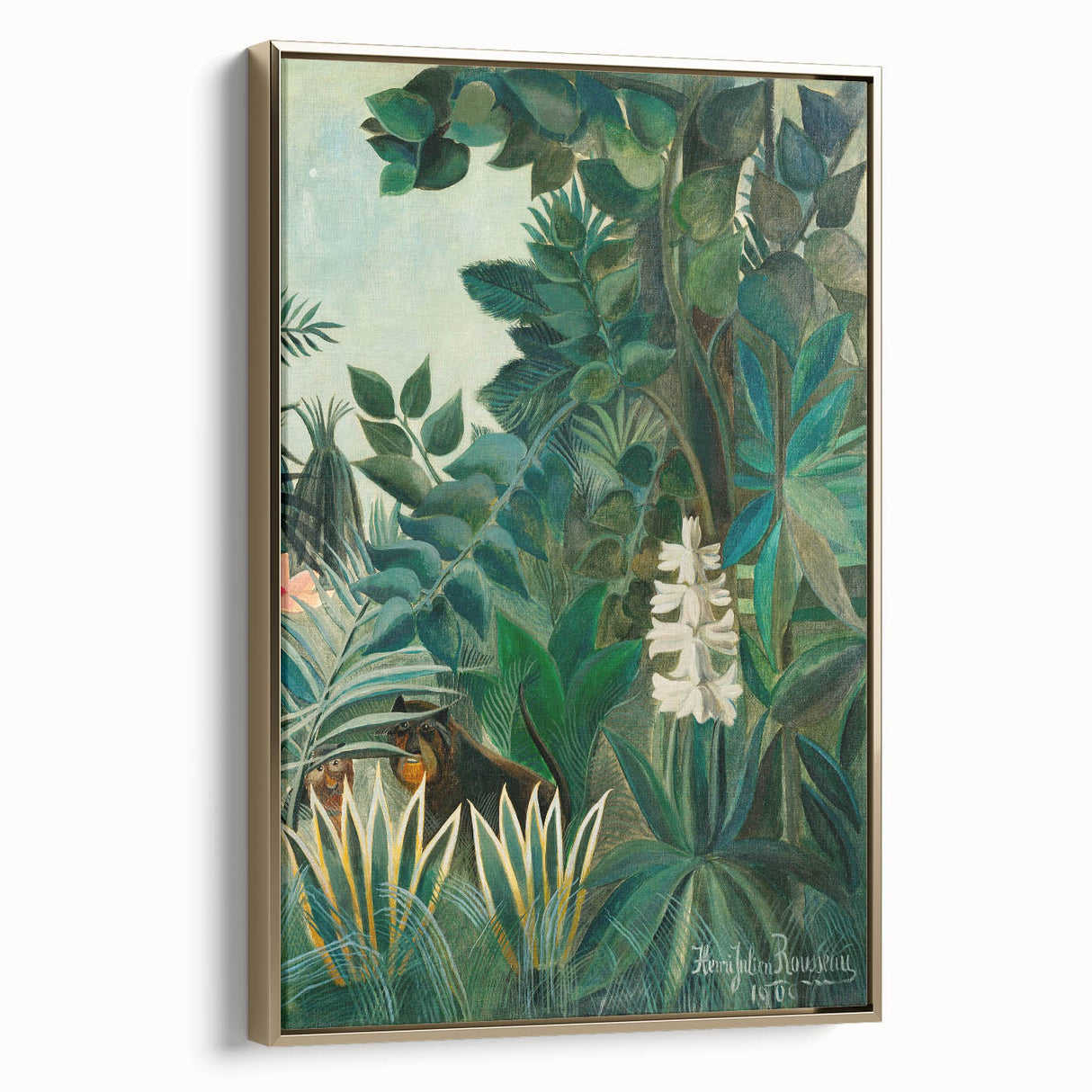 Tropical Jungle Wall Art - Henri Rousseau's "Equatorial Jungle" Print